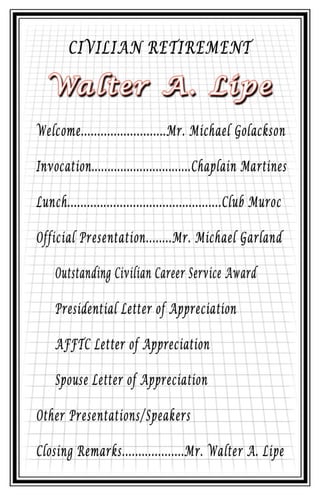 Walter Retirement montage of artwork PDF