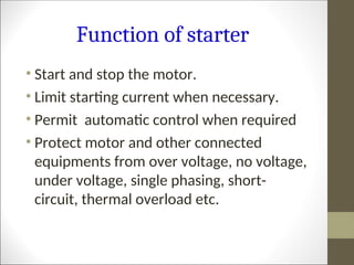 three phase starting methods and starter | PPT