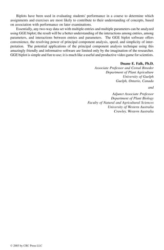 Gge Biplot Analysis A Graphical Tool For Breeders Geneticists And ...