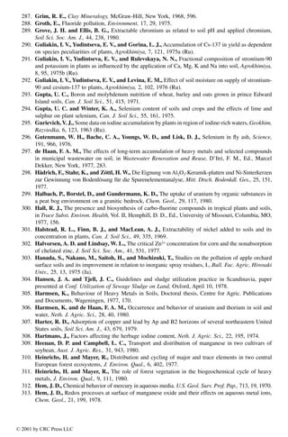 Trace Elements In Soils And Plants 3rd Alina Kabatapendias Henryk ...