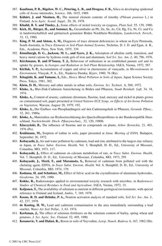 Trace Elements In Soils And Plants 3rd Alina Kabatapendias Henryk ...