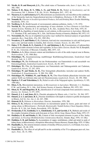 Trace Elements In Soils And Plants 3rd Alina Kabatapendias Henryk ...