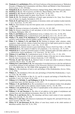 Trace Elements In Soils And Plants 3rd Alina Kabatapendias Henryk ...