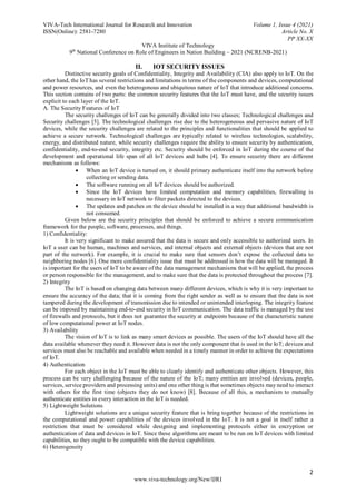 A survey on Internet of Things (IoT) security : Challenges and Current ...