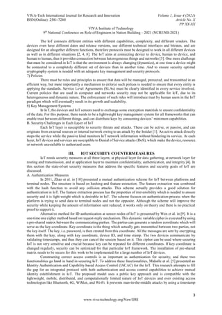 A survey on Internet of Things (IoT) security : Challenges and Current ...