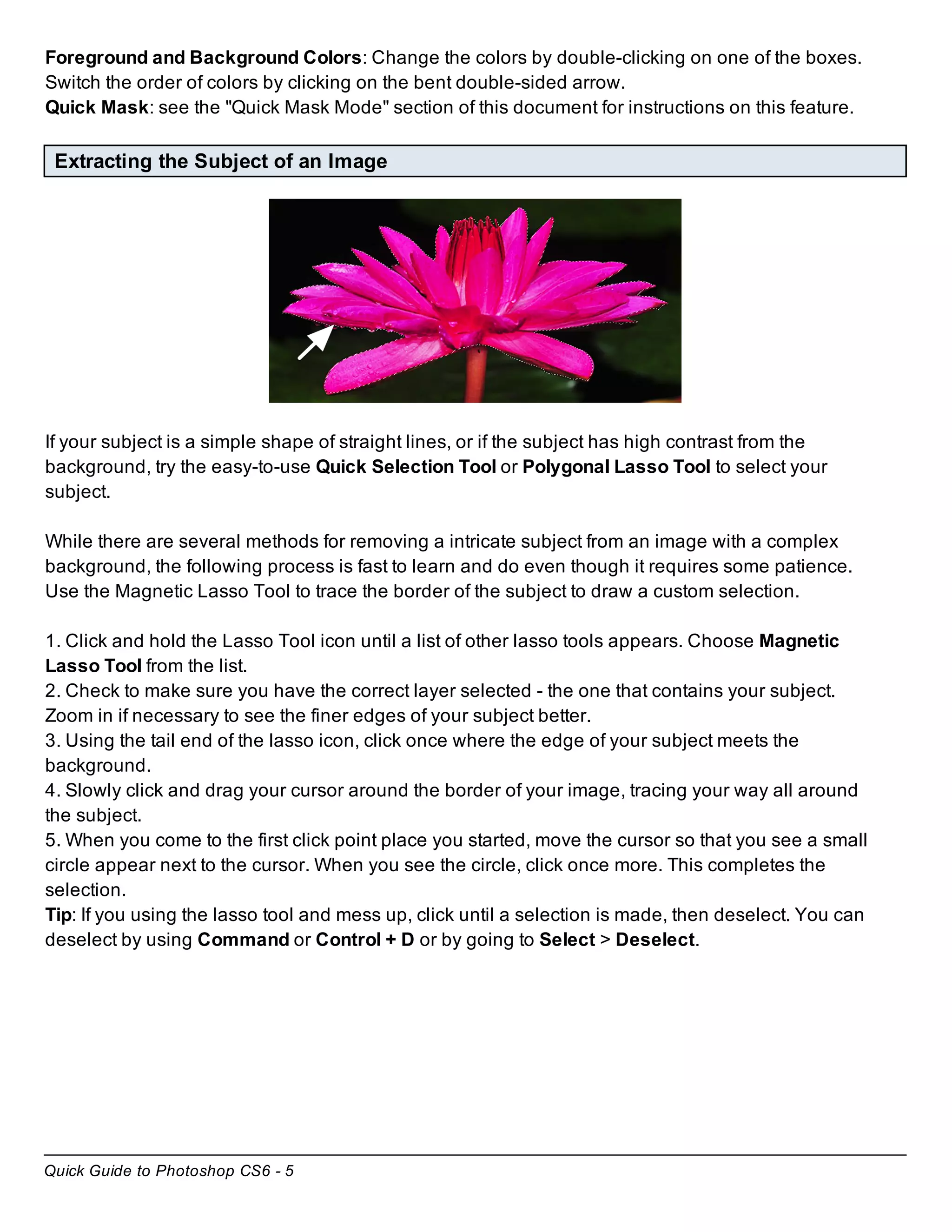 217 quick guide to photoshop cs6 | PDF