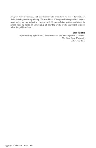 Economics And Ecological Risk Assessment Applications To Watershed ...