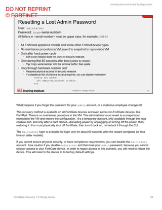 Fortinet Fortigate Security Study Guide V70 Fortinet | PDF