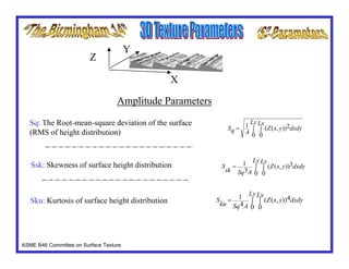 surface texture parameters 3d parameters | PDF