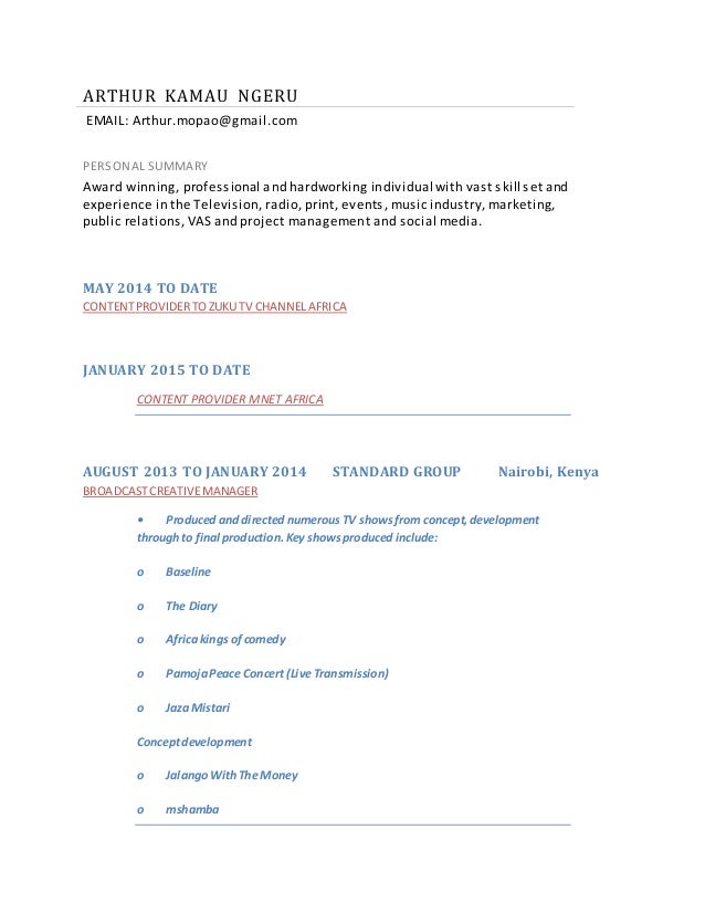 radio broadcasting music director resume