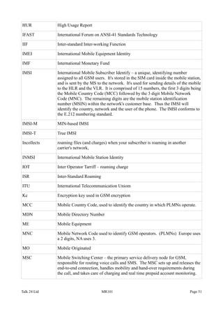 Imsi Report Code Chart MR101 Combined | PDF