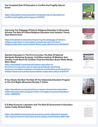 The Role Of Education In Enabling The Sustainable Development Agenda ...