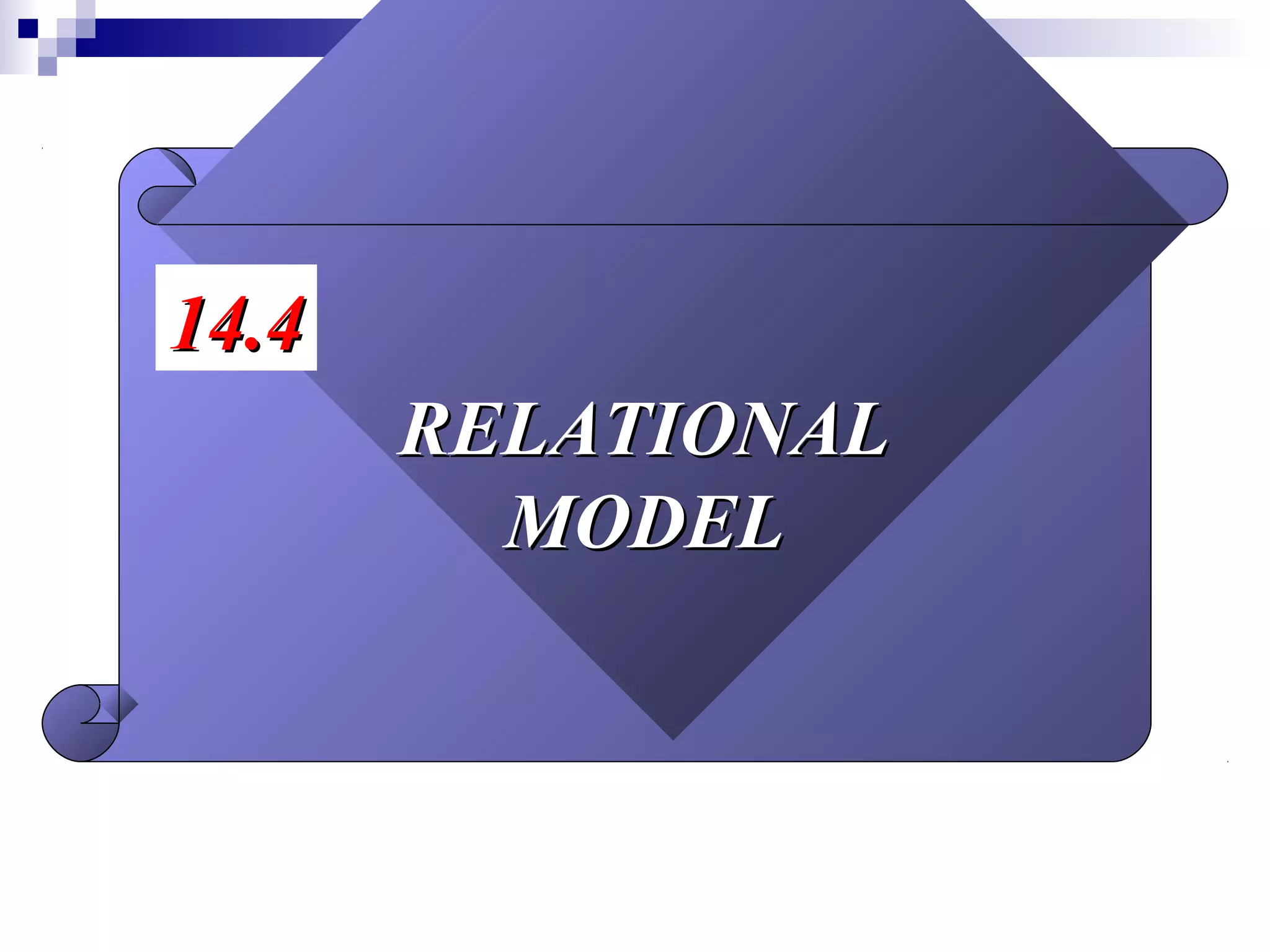 RELATIONALRELATIONAL
MODELMODEL
14.414.4
 