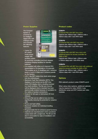 ISMTelephone Entry brochure