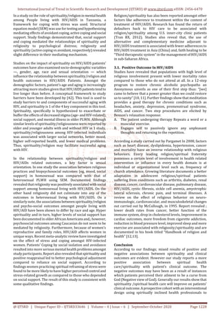 The Impact of Spiritual Health Care on Patients’ Clinical Outcome | PDF