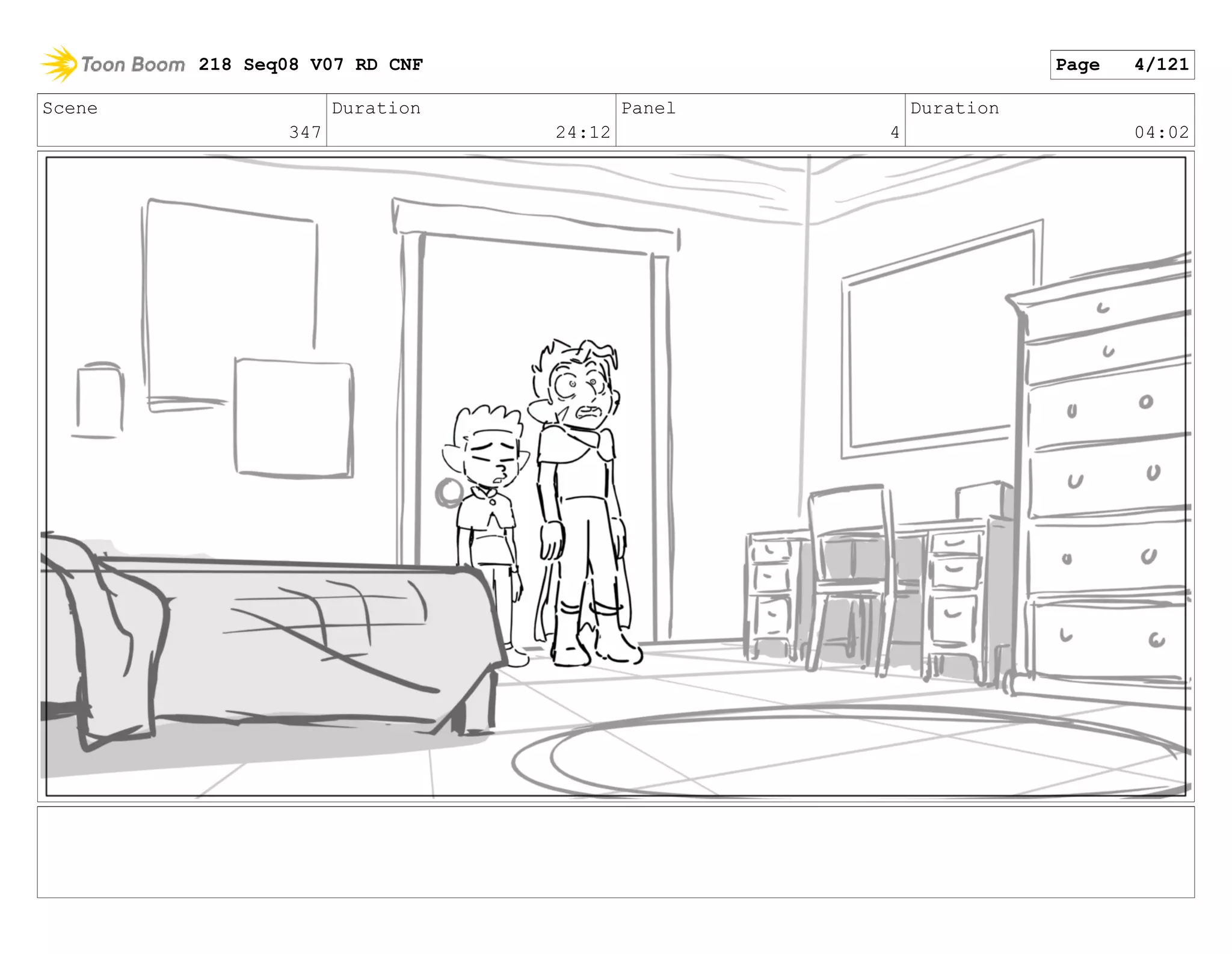 Scene
347
Duration
24:12
Panel
4
Duration
04:02
218 Seq08 V07 RD CNF Page 4/121
 