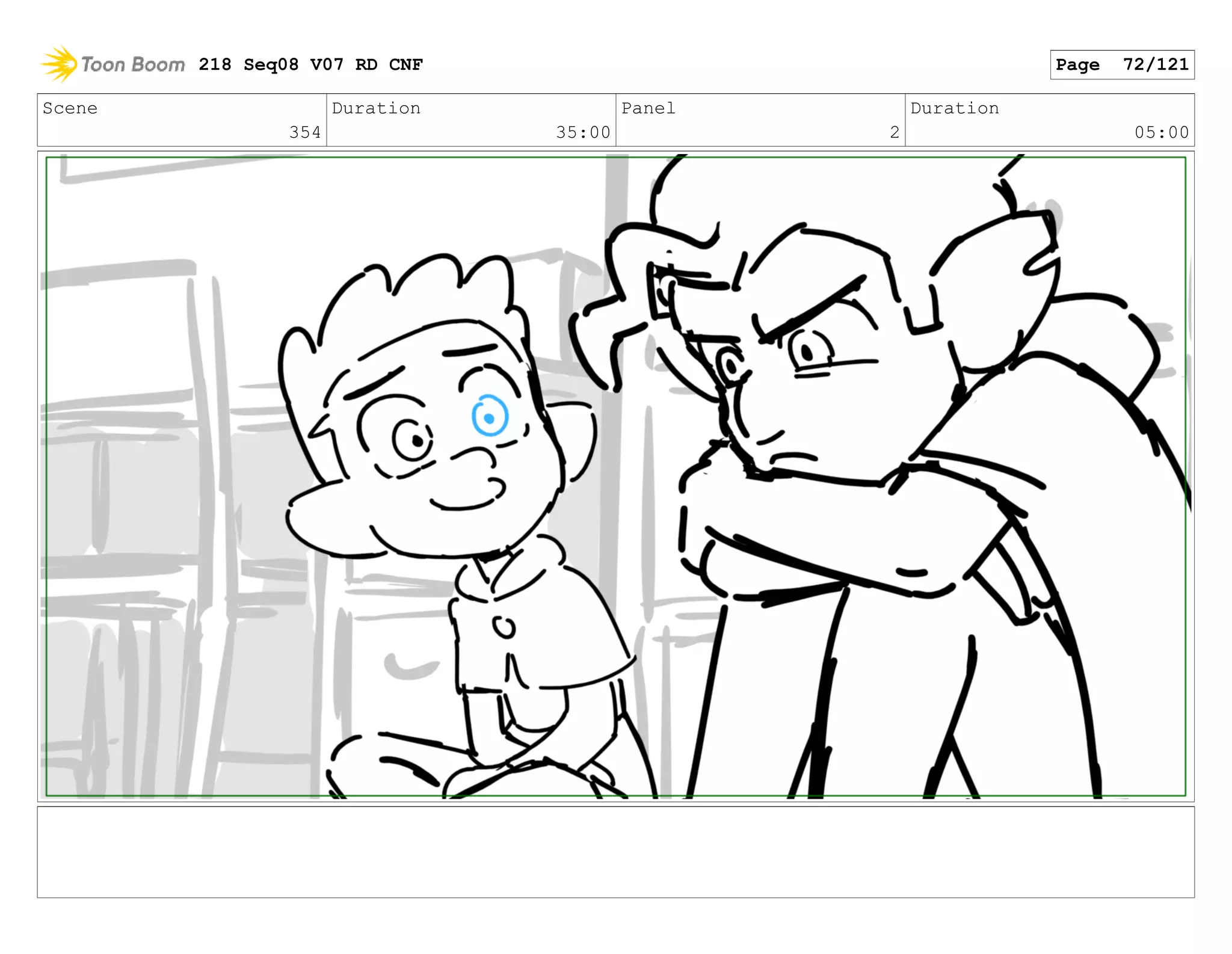 Scene
354
Duration
35:00
Panel
2
Duration
05:00
218 Seq08 V07 RD CNF Page 72/121
 