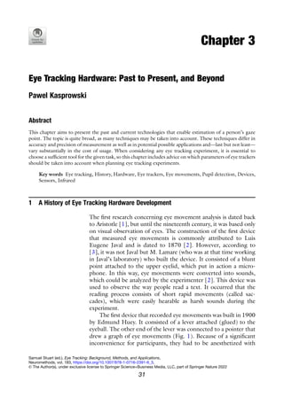 Eye Tracking Background Methods And Applications Samuel Stuart | PDF