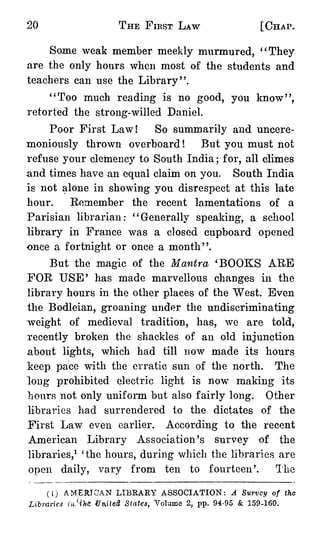 The Five Laws Of Library Science S R Ranganathan | PDF