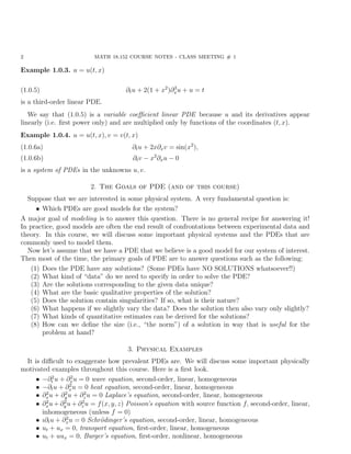 Introduction To Partial Differential Equations Mit 18152 Course Notes ...