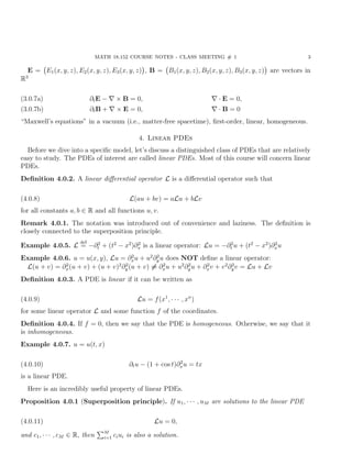 Introduction To Partial Differential Equations Mit 18152 Course Notes ...