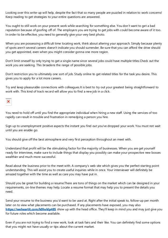 get better employment opportunities by using these superb advice signing a write up at work