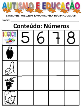 Nome: __________________________________________________ 
Conteúdo: Números  