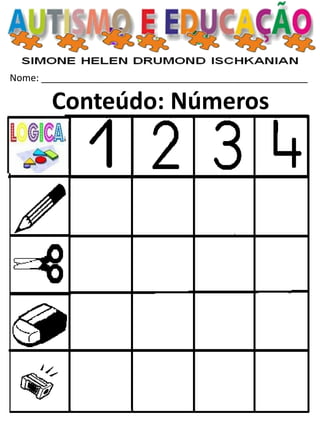 Nome: __________________________________________________ 
Conteúdo: Números  