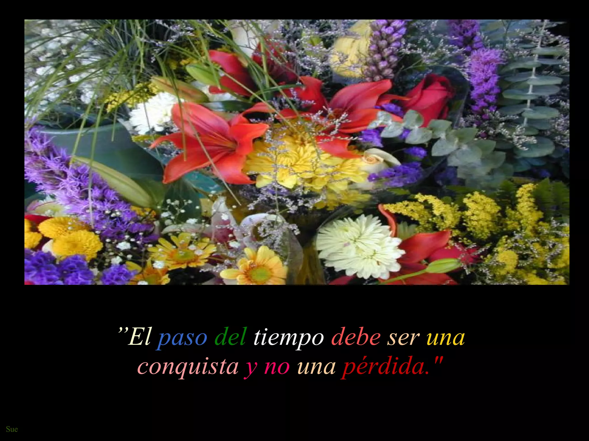 ” El paso del tiempo debe ser una conquista y no una pérdida."