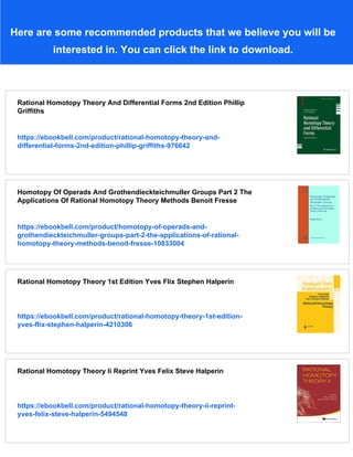 Rational Homotopy Theory And Differential Forms 2nd Edition Phillip ...