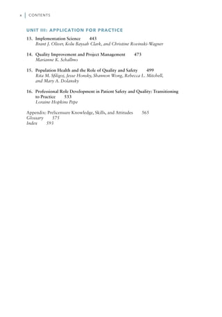 Quality And Safety Education For Nurses Core Competencies For Nursing ...