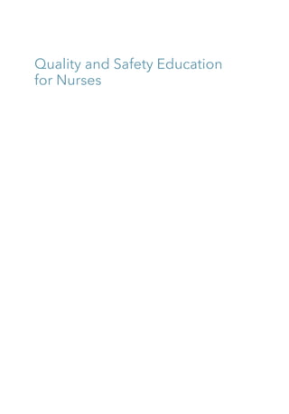 Quality And Safety Education For Nurses Core Competencies For Nursing ...
