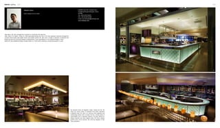 Interior Lighting 014 015
No6666 Yexin Rd. Xinbang Town,
Songjiang Brough,Shanghai ,China
201605
Tel: +86 02164734426
Fax: +86 02164734426
Email: ssd-shanghai@ssdesign.asia
www.ssdesign.asia
1
2
3
1995-1998.12, Mr. Sano managed lots of projects as construction site supervisor
1999.1-2003.5, For Global－Dining Inc. (http://www.global-dining.com) (one of the best Japanese restaurant management
company that provides high-quality service and creative interior), Mr. Sano was in charge of planning of restaurant and
design and was one of the best designer of Global-Dining. It had a big influence on the restaurant design in Tokyo.
2003.6, Mr. Sano established design company SweeT co., ltd.He works centering on several big projects in a year.
His important works are Rigoletto, Casita, Tanaka and Ten. His
works are various styles of restaurant from Asian, Japanese
to Western style. Mr. Sano is in harmony with engineers and
constructing workers and is trusted. He has a strong sense of
responsibility and is Japanese Samurai. He goes abroad for
design inspection and never neglects study. His mind is always
positive and is full of promise. He is the top designer of next
Tokyo generation.
Takeshi Sano
Interior designer and art creator
 