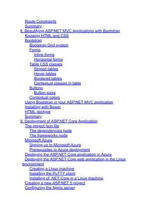 Learning Aspnet Core Mvc Programming Mugilan T S Ragupathi | PDF