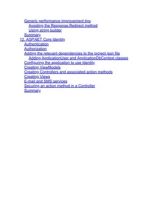 Learning Aspnet Core Mvc Programming Mugilan T S Ragupathi | PDF