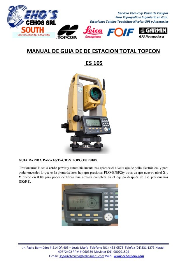 Topcon Es 105 Manual Topcon Es 105 Manual