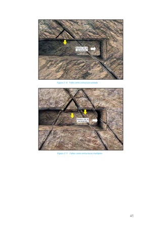 Figura 2.10 Falla como estructura aislada.
Figura 2.11 Fallas como estructuras múltiples.
Avance de la
excavación
Avance de la
excavación
41
 