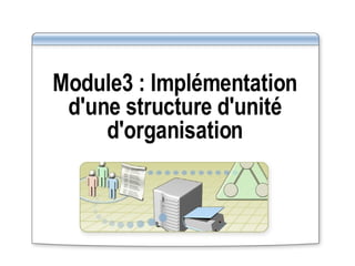 Module3 :   Implémentation d'une structure d'unité d'organisation 