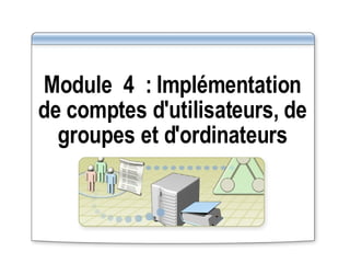 Module 4 : Implémentation de comptes d'utilisateurs, de groupes et d'ordinateurs 