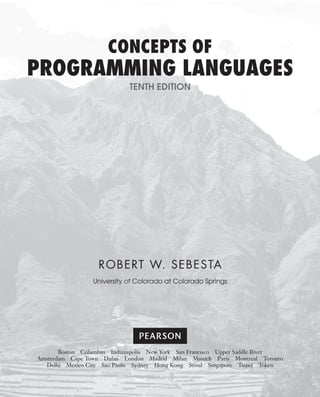 Concepts of Programming Languages (10th Edition) Sebesta | PDF