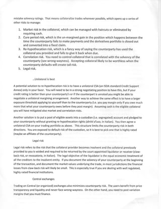 Counterparty risk management for asset managers