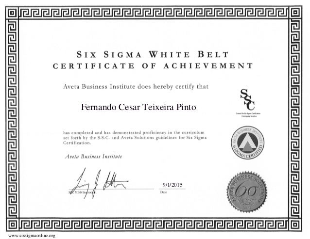 six sigma certification