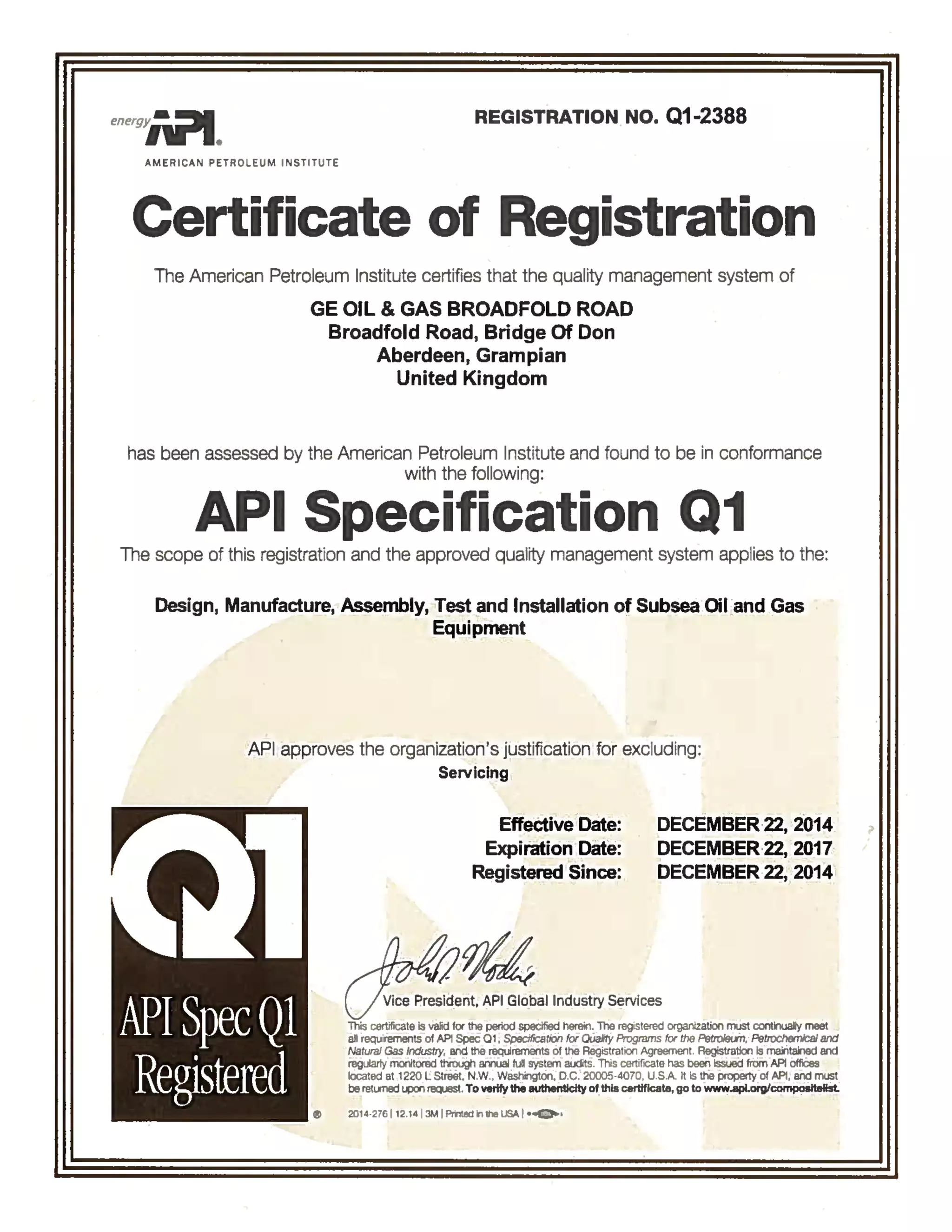 Broadfold Road API Q1 Certification | PDF | Free Download