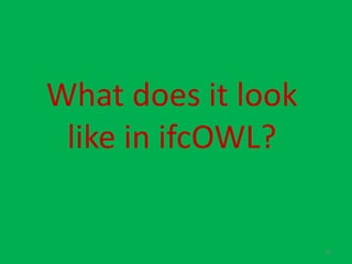 What does it look
like in ifcOWL?
16
 