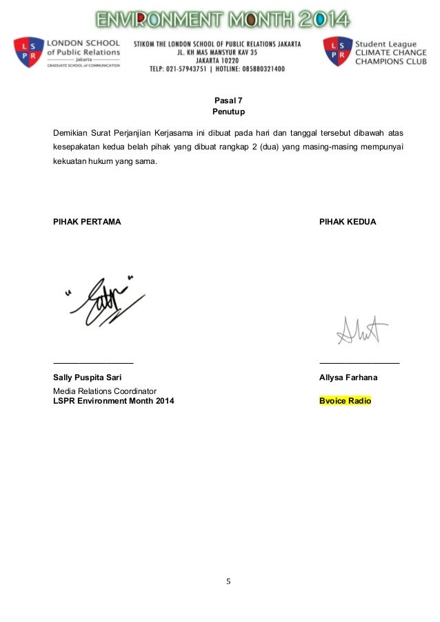 contoh mou lspr 4c contoh mou lspr 4c