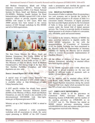Review of Steps Taken by Government for MSME's in Digital India | PDF
