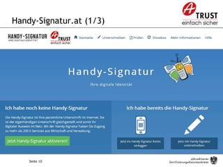 Seite 10
Handy-Signatur.at (1/3)
Seite 10
 