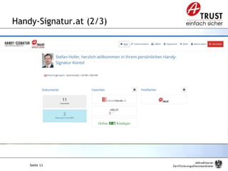 Seite 11
Handy-Signatur.at (2/3)
Seite 11
 