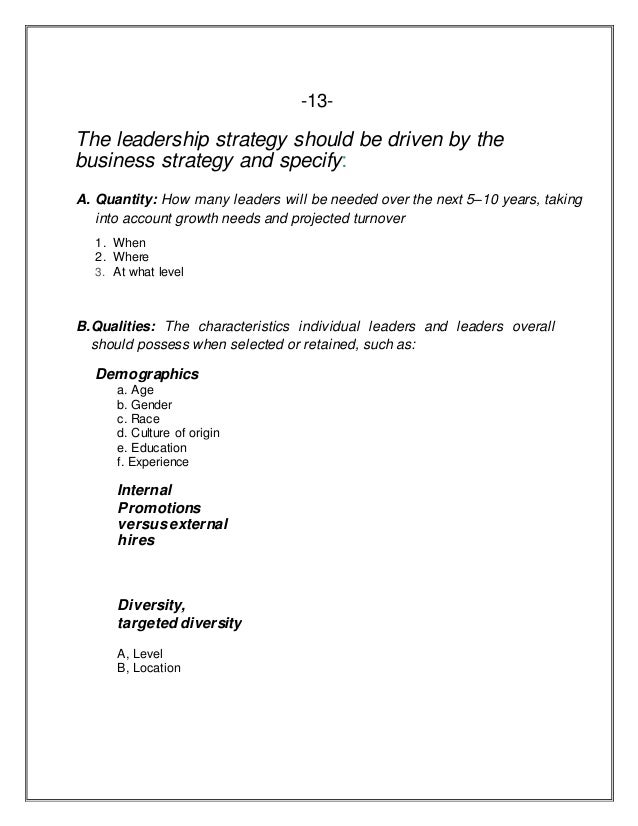 dissertation leadership change