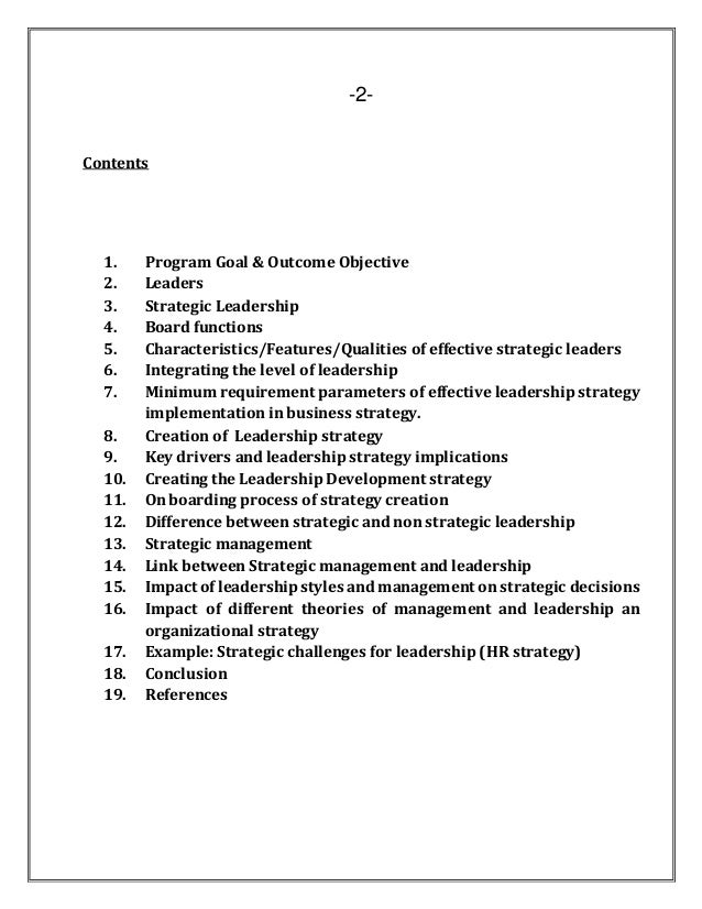 Dissertation on leadership succession